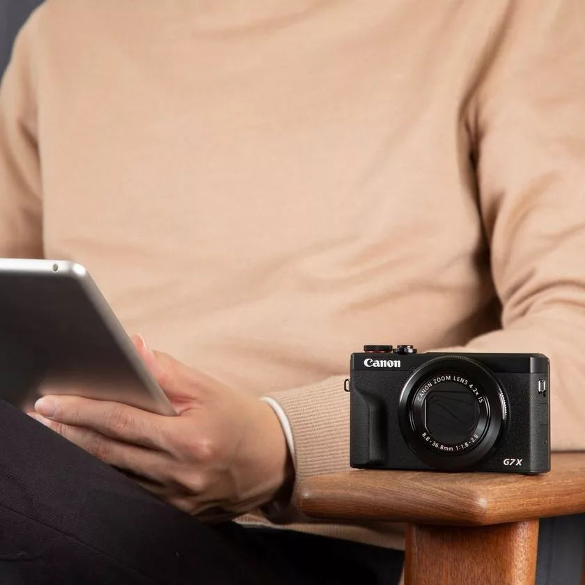 Canon PowerShot G7 X Mark III, negro, con batería de repuesto