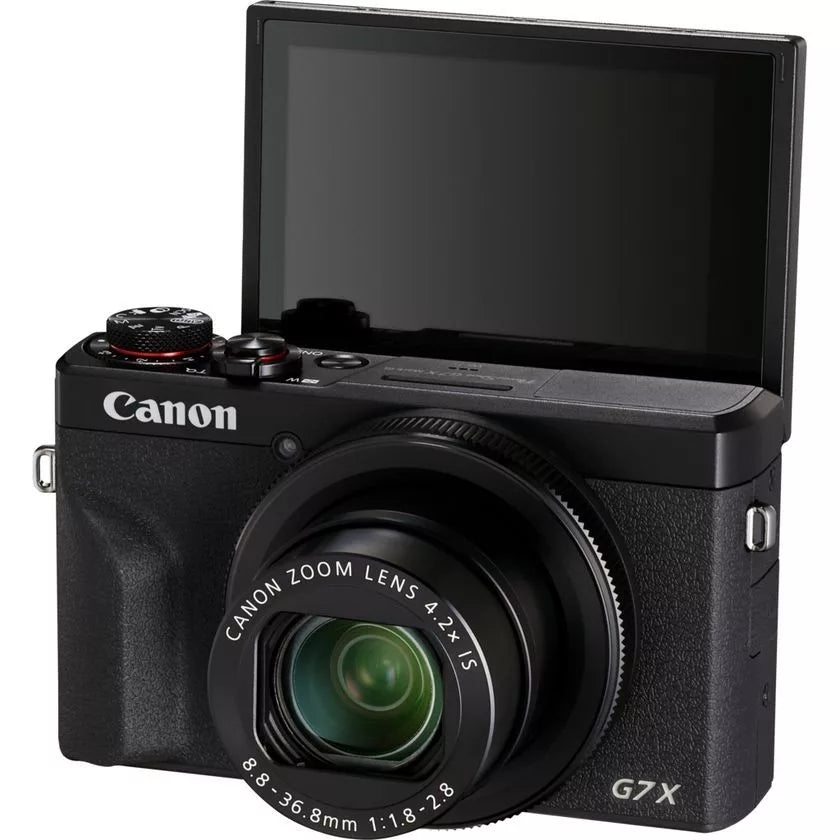 Canon PowerShot G7 X Mark III, negro, con batería de repuesto