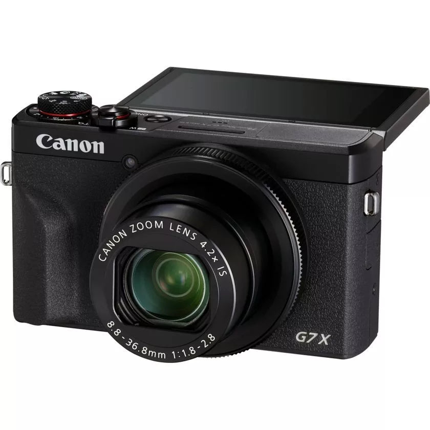 Canon PowerShot G7 X Mark III, negro, con batería de repuesto